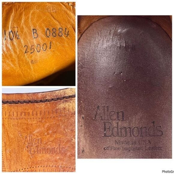 Allen Edmonds BRUCE walnut Casual Oxfords 10.5 B - Picture 6 of 8